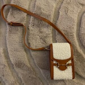 Anthropologie Sherpa Crossbody Bag